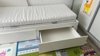 Rozkládací postel IKEA FLEKKE 80x200-160x200 +2 matrace - 3