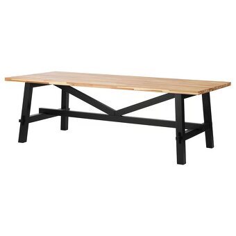 Jídelní stůl IKEA SKOGSTA – masiv akácie, černý - 3