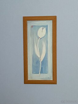 NÁDHERNÝ OBRAZ VE DŘEVĚNÉM RÁMU - 3