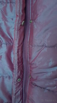 Prošívaný kabát,zn.PROMOD,modrofialový,vel.36/38 - 3