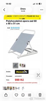 Polohovatelná opora zad - 3