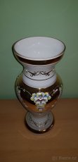 Velká bílá (opál) smaltová váza 43 cm - 3