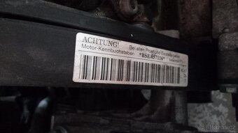 Motor ŠKODA 1.6 mpi 75kw kod: BSE 92000km - 3