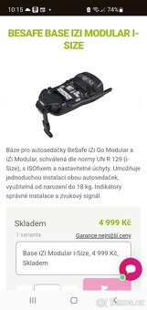 Autosedačka Besafe iZi Modular X1 i-Size včetně základny - 3