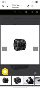 Objektiv SONY E PZ 10 - 20 mm F4 g - 3