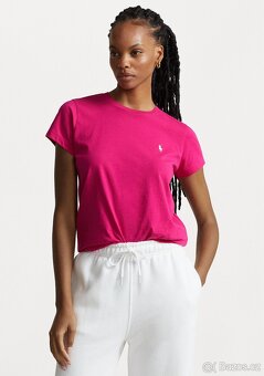 Dámské růžové triko Ralph Lauren - 3