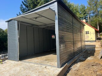 Plechová garáž 3,5x6m - 3