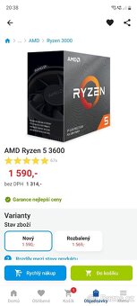 Herní PC Radeon RX 6800 XT, AMD Ryzen 5 3600, 32GB RAM - 3