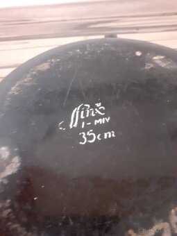 Retro světle modrý škopek smalt ,misy - 3
