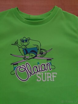 Olaian surf vodní tričko 110/116 zelené decathlon - 3