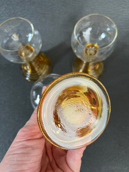 3x starožitná likérová sklenice římanka 100ml - 3