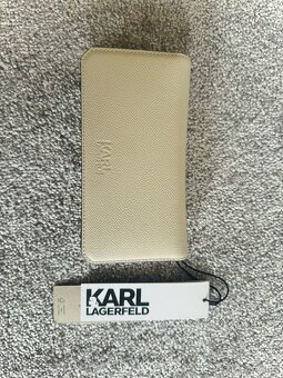 Béžová kožená peněženka Karl Lagerfeld - 3