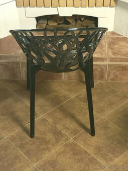 Luxusní designová křesla Koral, kouřový polykarbonát 6ks - 3