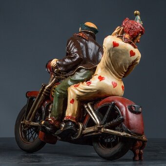 Klauni na motorce, motorka, klaun, šašek - 3