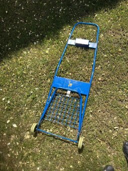 Vozík Ikea na kolečkách skládací modrý - 3