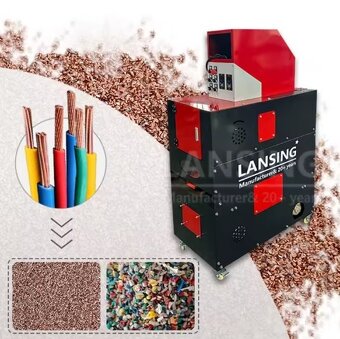 Měděný granulátor kabelů 40 kg/h – mini set (drtič + separát - 3