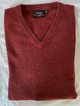 Rezervace.  Kašmírový pánský svetr zn Yorn vel.56, kašmír - 3