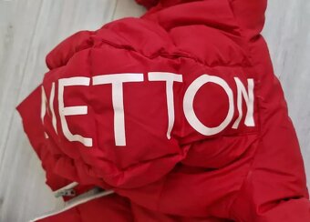 Dětská péřová zimní bunda Benetton XS,vel.4-5 let - 3