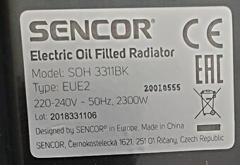 Olejový radiátor Sencor 2300W - 3