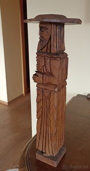 Stará vyřezávaná soška Krakonoše, výška 44cm - 3