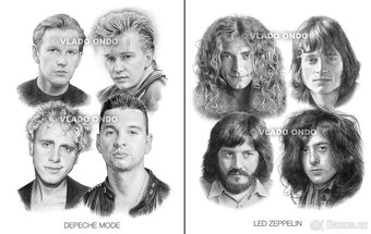kreslený posterbook Kultové kapely - AC/DC, Queen..... - 3