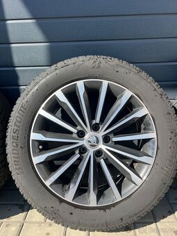 alu kola Škoda Kodiaq Triniti zimní pneu Bridgestone 235/55 - 3