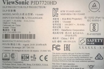 PROJEKTOR  ViewSonic PJD7720HD - 3
