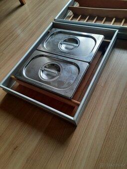 Luxusní organizér-příborník dřevo/ hliník Nové - 3