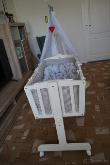 Kolébka pro miminka Roba s výbavou + hnízdečkem BABYMAM - 3
