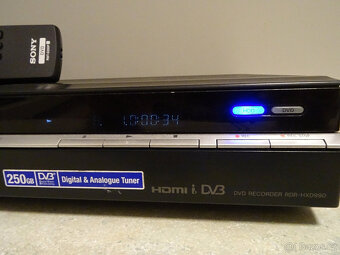 ⚡⚡ DVD rekordér SONY RDR-HXD990 - 250 GB HDD, USB, HDMI ⚡⚡ - 3