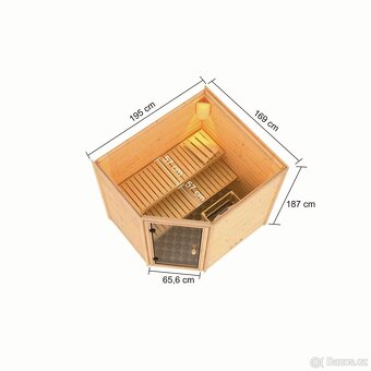 Finská sauna Karibu masiv 38mm+kamna - 3
