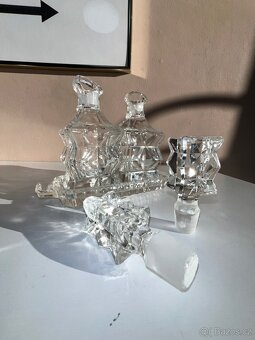 5 dílná sada flakónů a podtácku Bohemia Crystal - 3