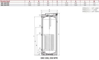Bojler Dražice OKC 200 NTR (nepřímotopný) - NOVÝ NEPOUŽITÝ - 3