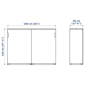 Nová Skříňka bílá Galant Ikea zamykací - 3