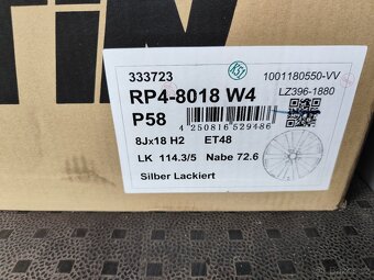 Nové Alu 5 x 114,3 r18 Platin - 3