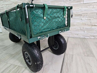 Kovový zahradní vozík 300 kg nový rozbalený - 3