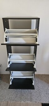 Černý botník (Ikea-Bissa) + šedý regál na boty - 3