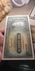 Masaryk 100 korun 1945 Neperforované - 3