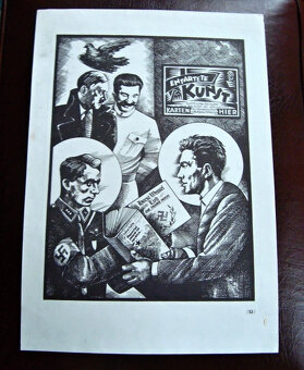 Sada karikatur - Hitler, Stalin, Fučík, Marx. Lenin, Engels - 3