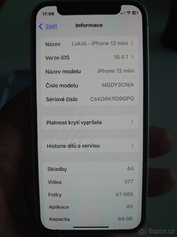 iPhone 12 mini 64gb bílý - 3