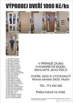 Prodám interiérové dveře - 3