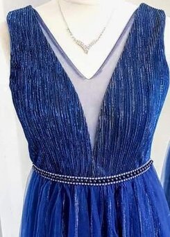 NOVÉ plesové šaty MODRÉ - 3