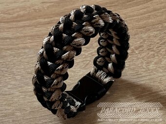 PARACORD náramek (19 cm) Desert Camo - black - 3