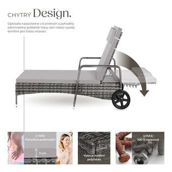 Zahradní lehatko nové - 3