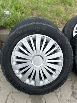 Prodám plechové disky s pneu 165/70 R14 - 3