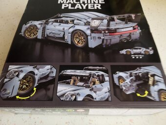 Stavebnice modrá Porsche 911 kompatibilní s LEGO - 3