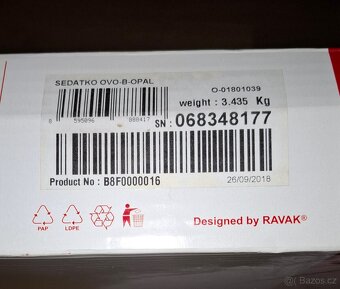 RAVAK sprchové Sedátko Ovo-B - OPAL - 3