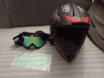 Nová Helma + brýle SET motocross - 3