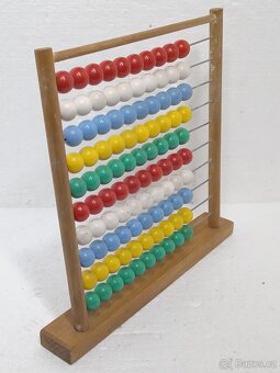 Retro dřevěné dětské počítadlo ČSSR - 3