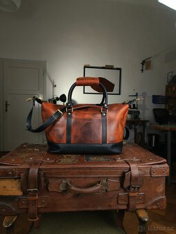 Kožená cestovní taška " duffle bag" - 3